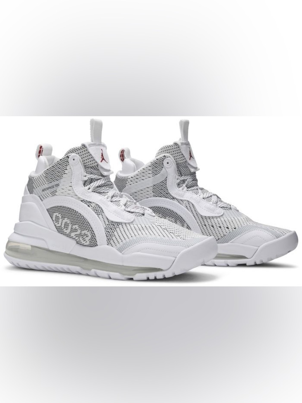 Jordan White and Light Gray Aerospace 720 Athletic Shoes